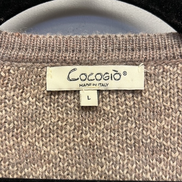 Cocogiò Italy Wool Blend Open Cardigan - Picture 2 of 5